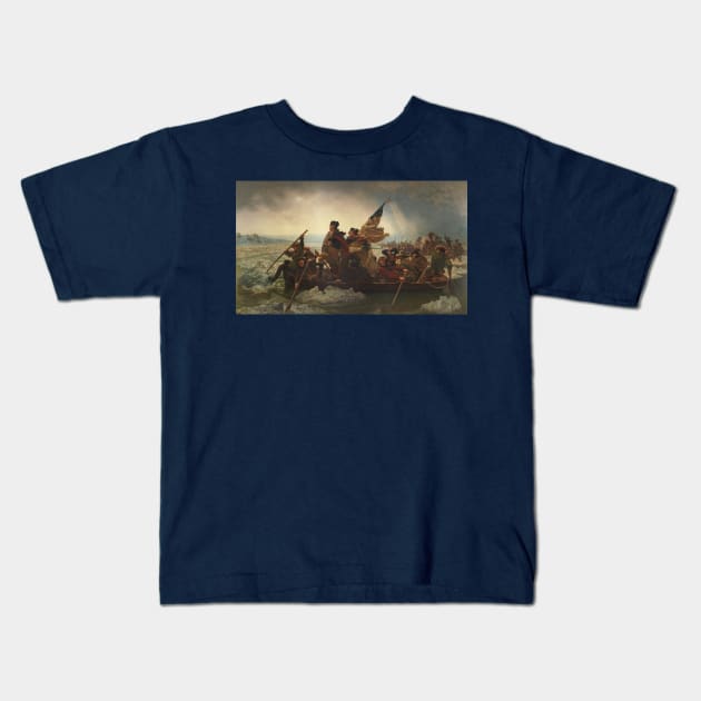 Washington Crossing the Delaware Kids T-Shirt by warishellstore